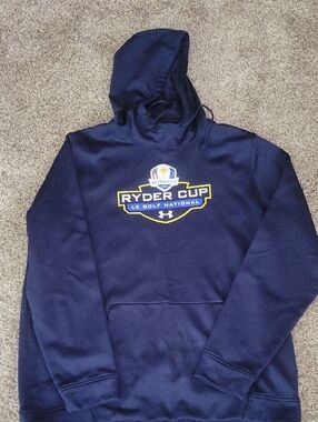 Under Armour Navy Hoodie with Yellow & White Ryder Cup Graphic